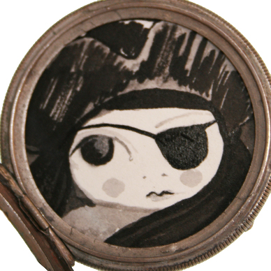 Lady Pirate Pocket Watch